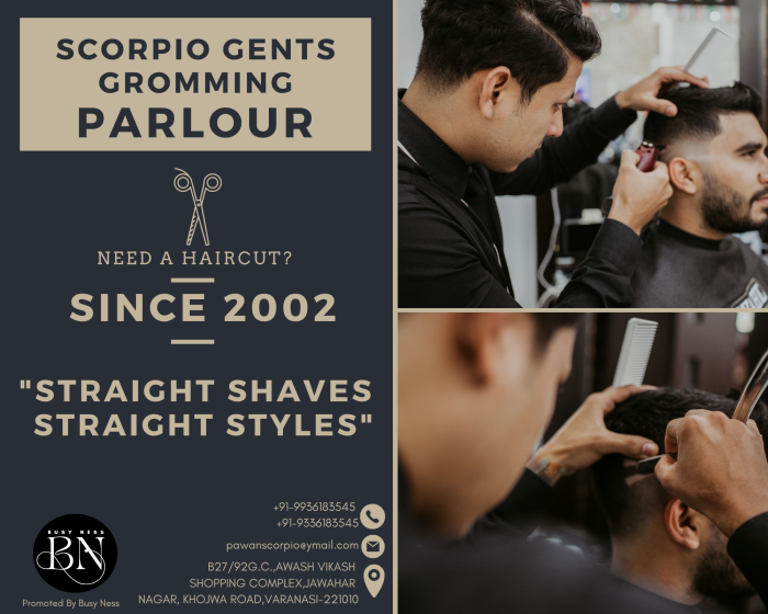SCORPIO GENTS GROMMING PARLOUR, JAWAHAR NAGAR, BHELUPUR, VARANASI